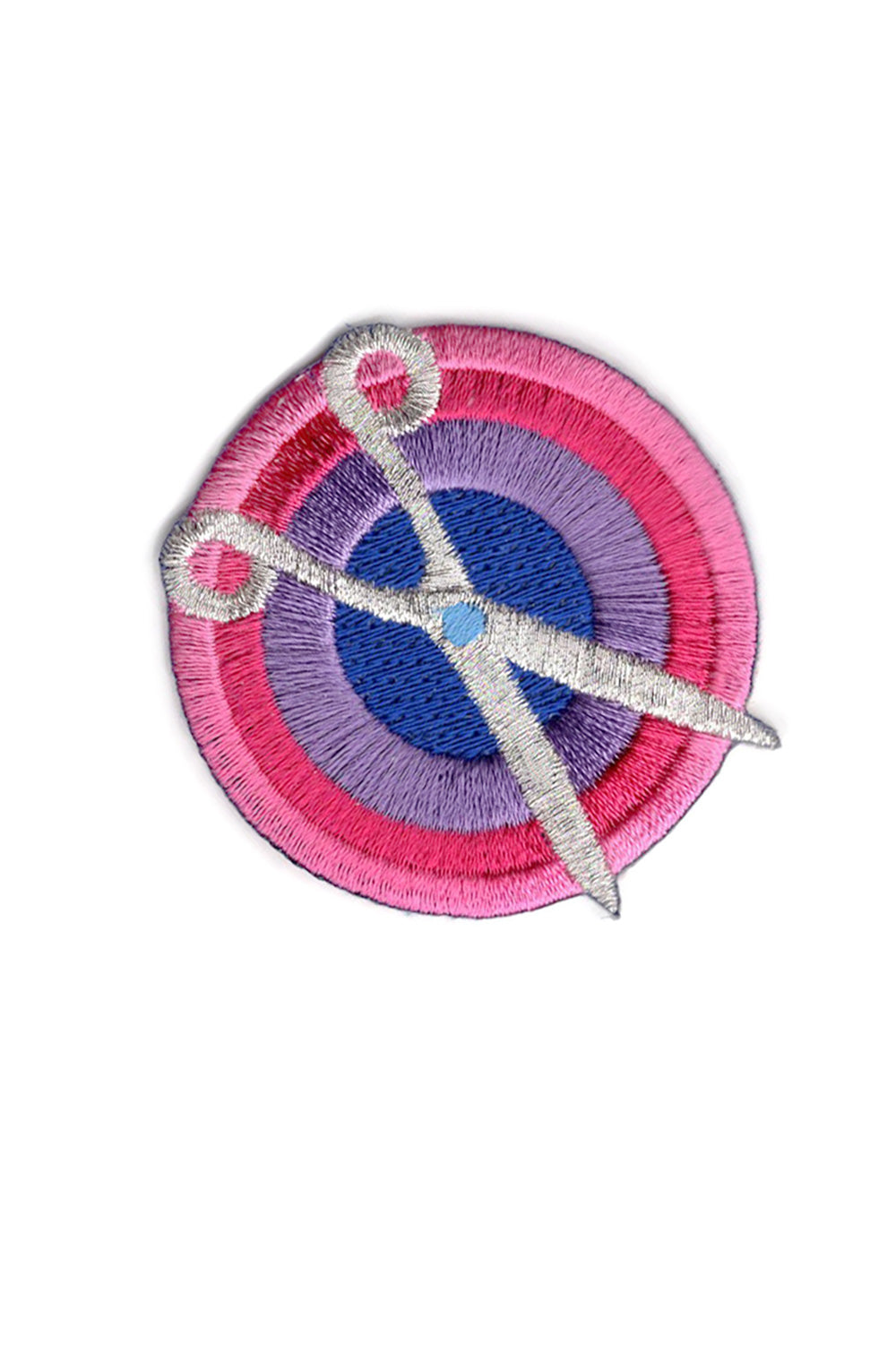 purple scissors patch