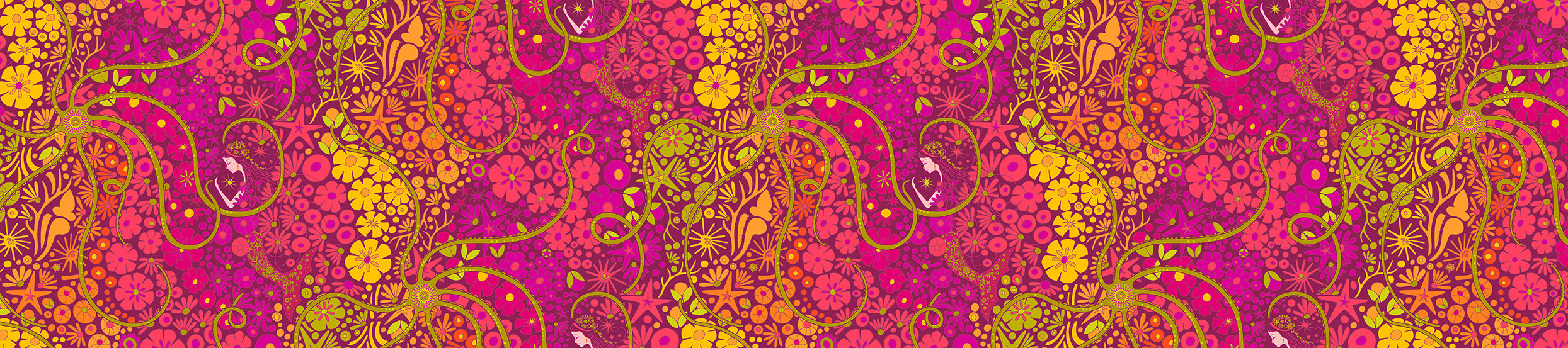 PRESALE - Redwood Wideback Yardage - Puerto in Bloom WIDEBACK