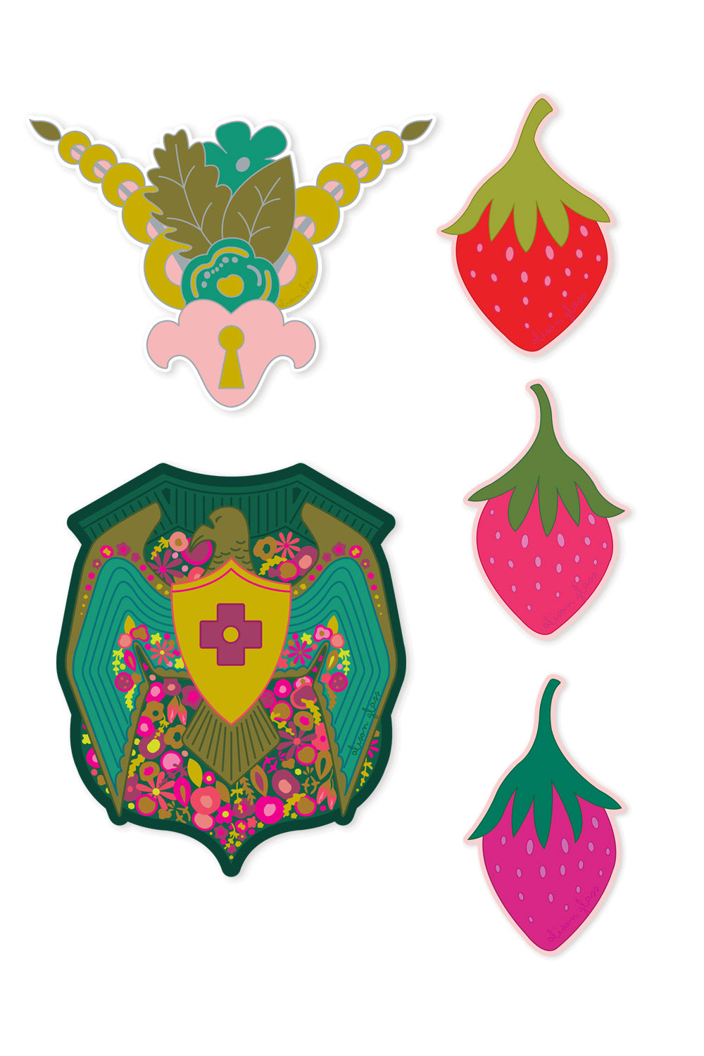 road trip sticker set