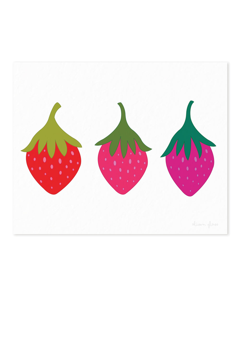 strawberries art print