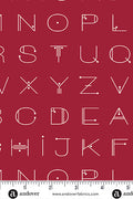 deco letters in crimson from the scrawl collection by giucy giuce