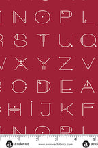 deco letters in crimson from the scrawl collection by giucy giuce