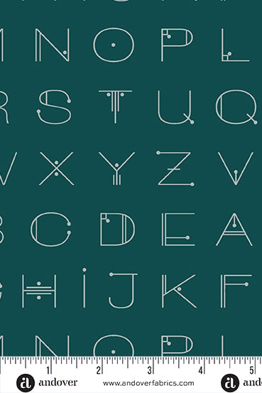 deco letters in deep tea from the scrawl collection by giucy giuce