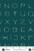 deco letters in deep tea from the scrawl collection by giucy giuce