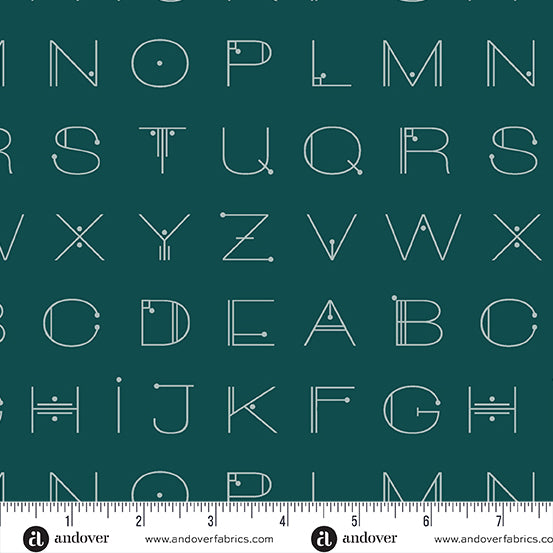 deco letters in deep tea from the scrawl collection by giucy giuce
