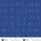 deco letters in electric blue from the scrawl collection by giucy giuce