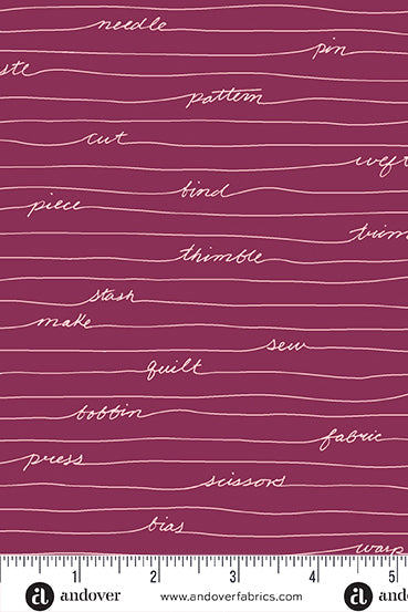 longhand in malbec from the scrawl collection by giucy giuce