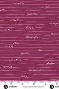 longhand in malbec from the scrawl collection by giucy giuce