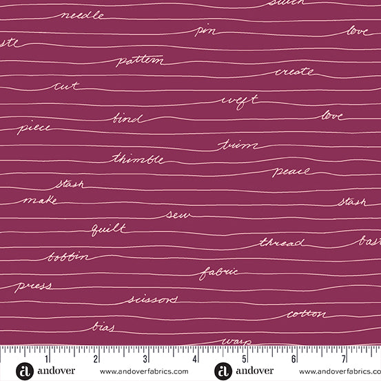 longhand in malbec from the scrawl collection by giucy giuce