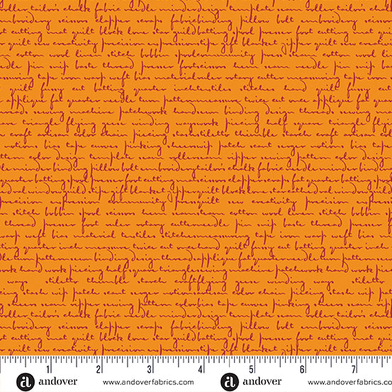quilty words in tangerine from the scrawl collection by giucy giuce