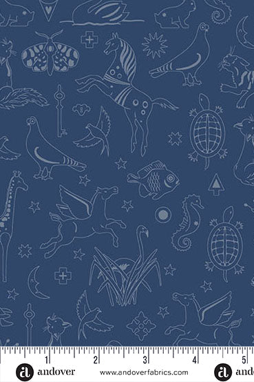 Shadow 2026 Yardage - Philately in Denim