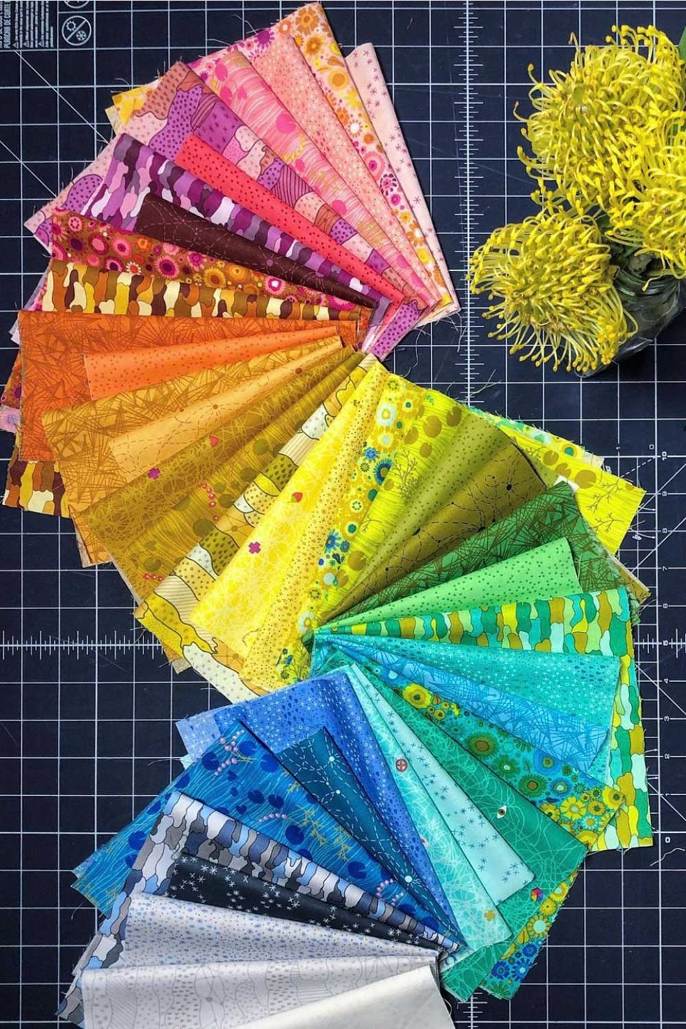 skygazing and thicket, fabric collections by giucy giuce and alison glass for the mini series