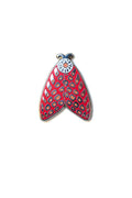 pink spotted moth enamel pin
