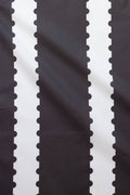 stamp stripe yardage in charcoal