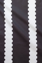 stamp stripe yardage in charcoal