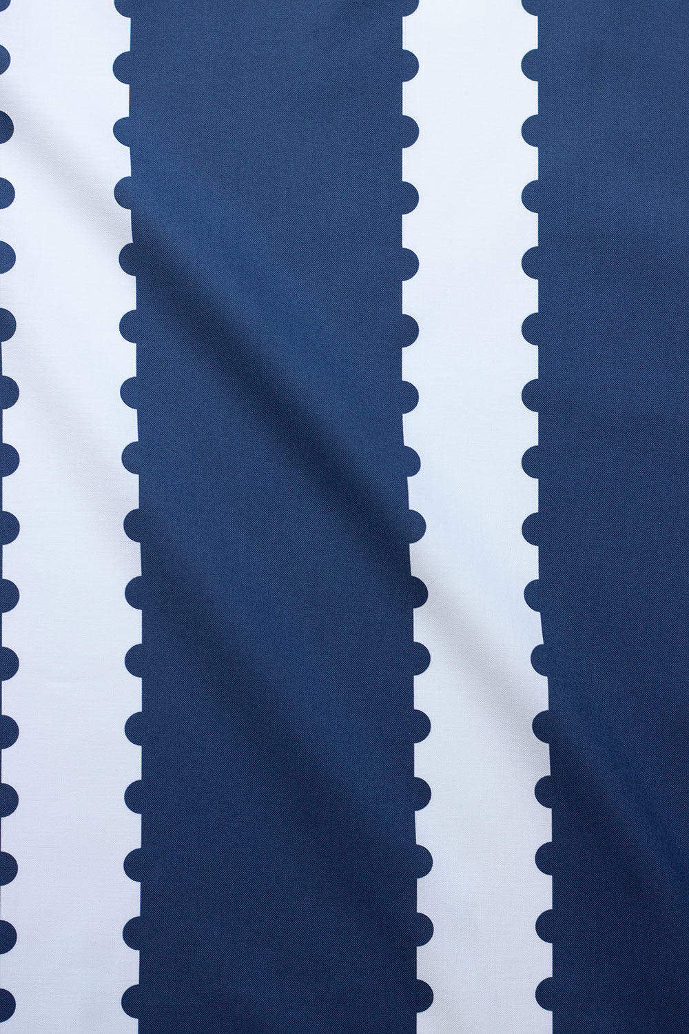 stamp stripe yardage in denim