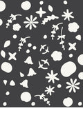cozy stencil in scattered petals