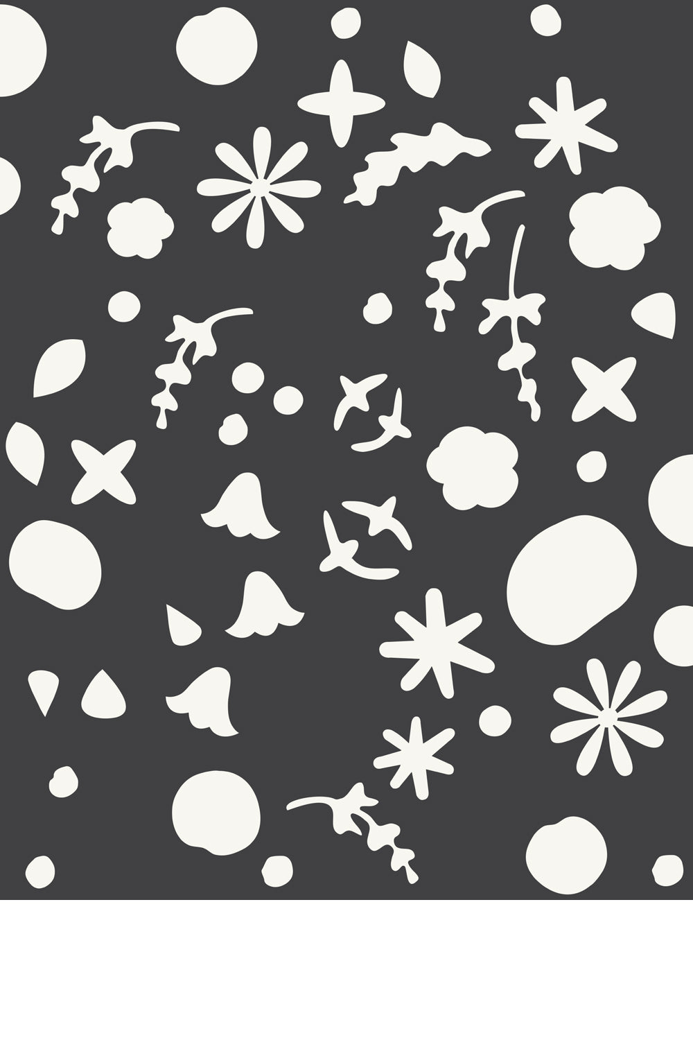 cozy stencil in scattered petals
