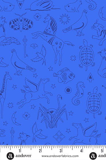sun print 2025 yardage philately in bluebird