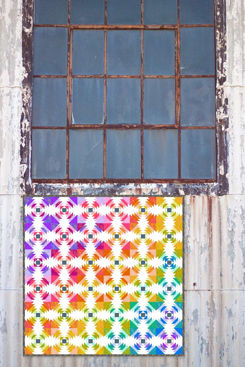 pineapple bullseye quilt kit in sun print 2026