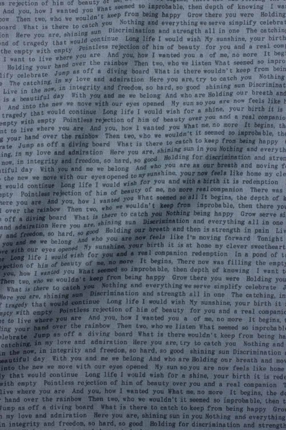 sun print 2022 text in stone yardage