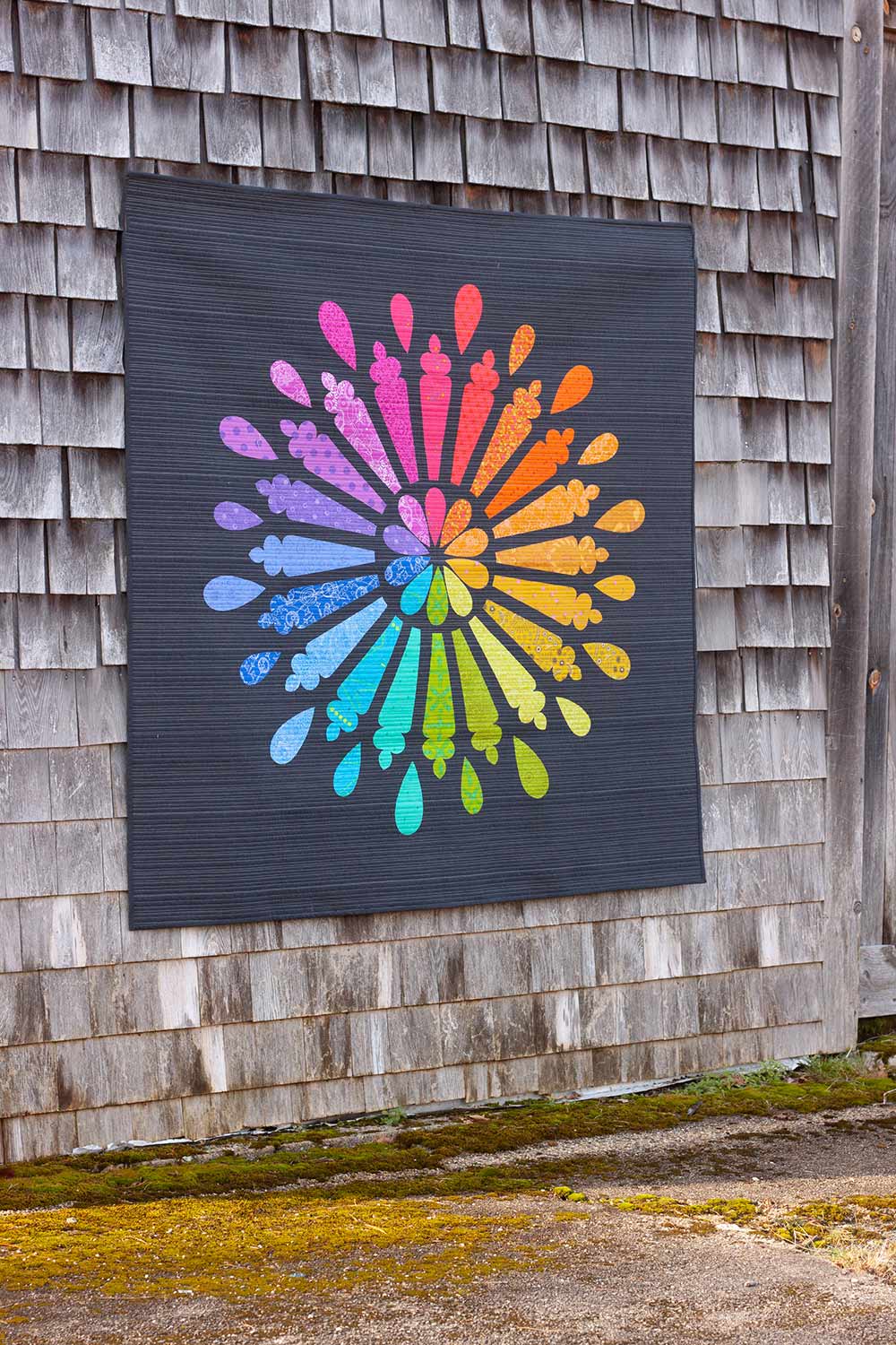 cathedral quilt in sun print