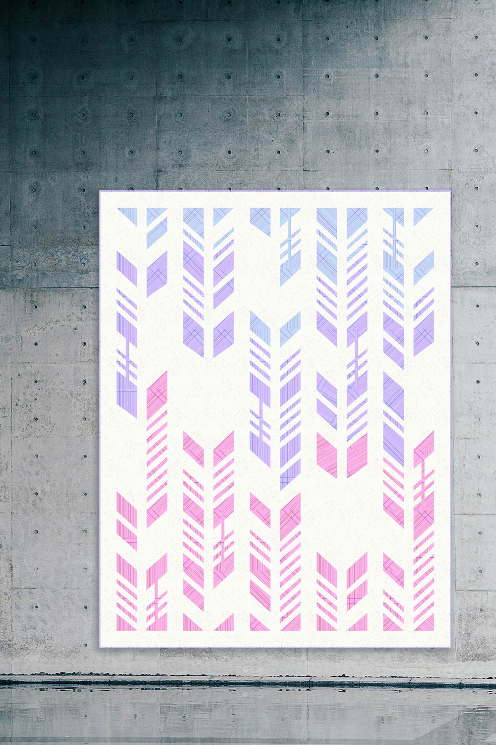 Cool Feathers Quilt Kit - Dark or Light