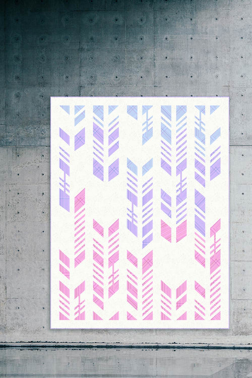 Cool Feathers Quilt Kit - Dark or Light