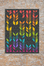 Rainbow Feathers in Shadow and Sun Print 2026 Quilt Kit - Dark or Light