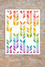 Rainbow Feathers in Shadow and Sun Print 2026 Quilt Kit - Dark or Light