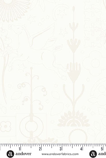 sun print whisper yardage cameo in cream