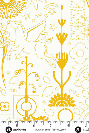 sun print whisper yardage cameo in sunshine
