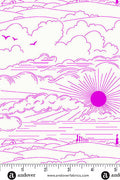 sun print whisper yardage dwell in magenta