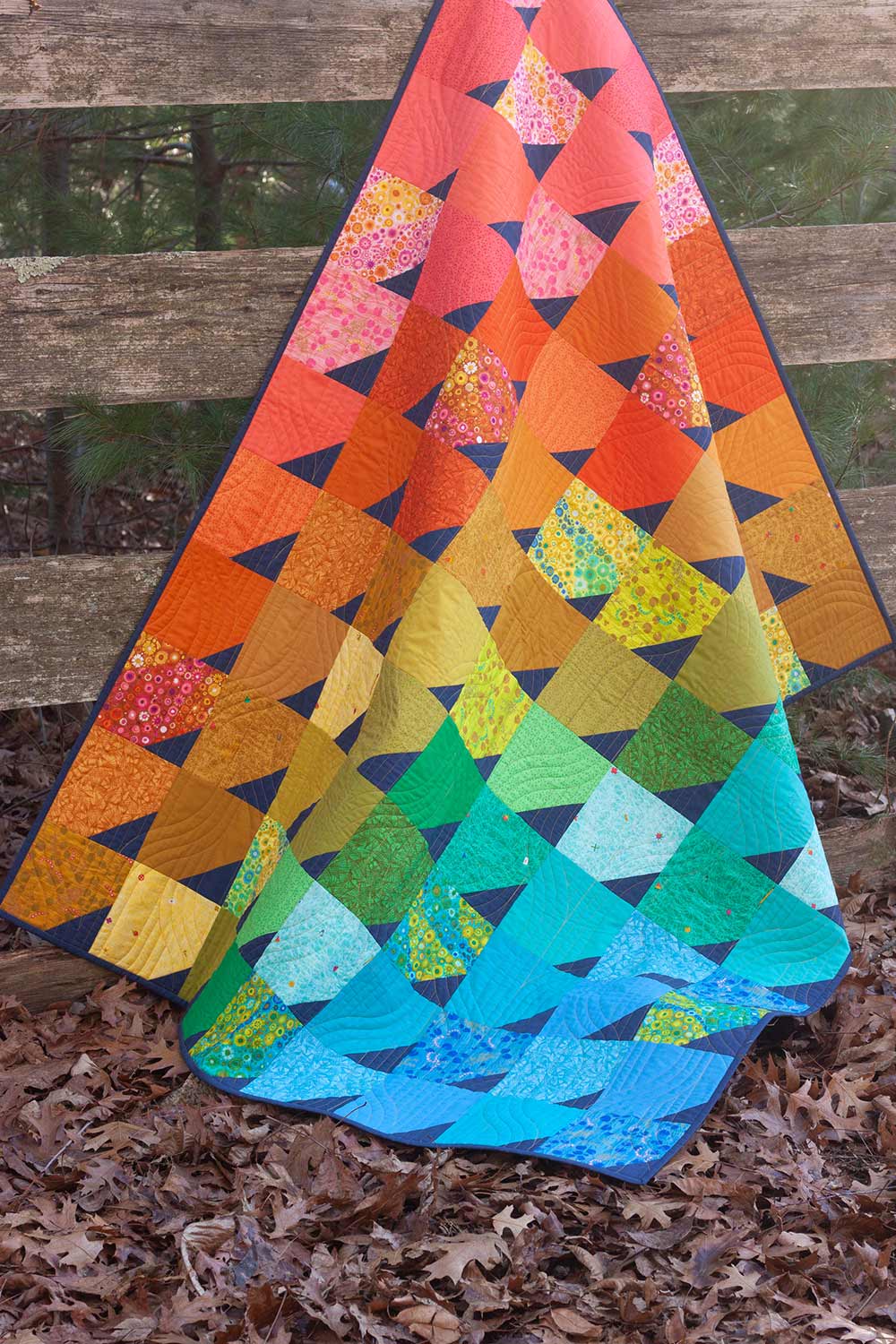 tres quilt kit in thicket and andover century solids