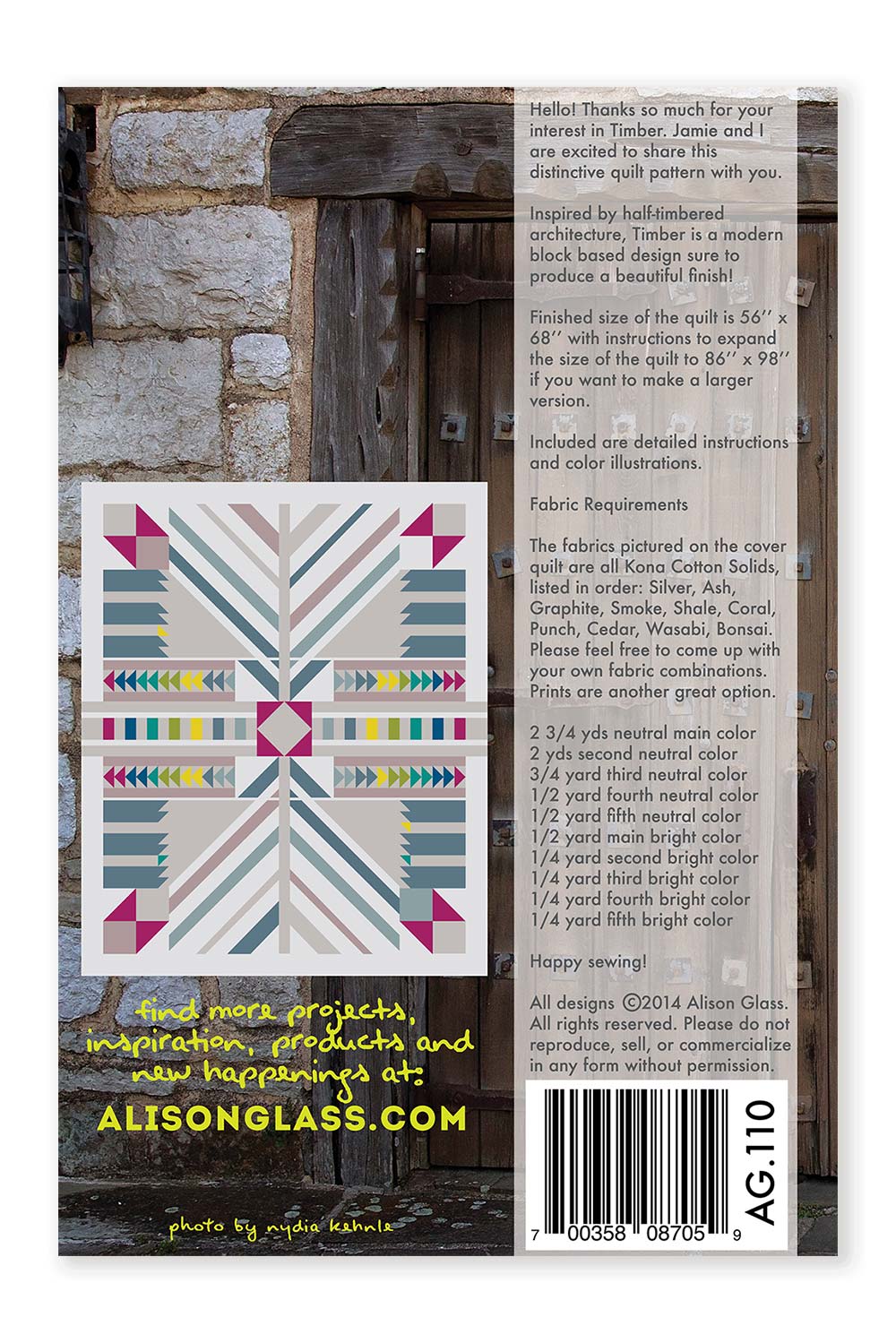 timber sew series alison glass pattern company