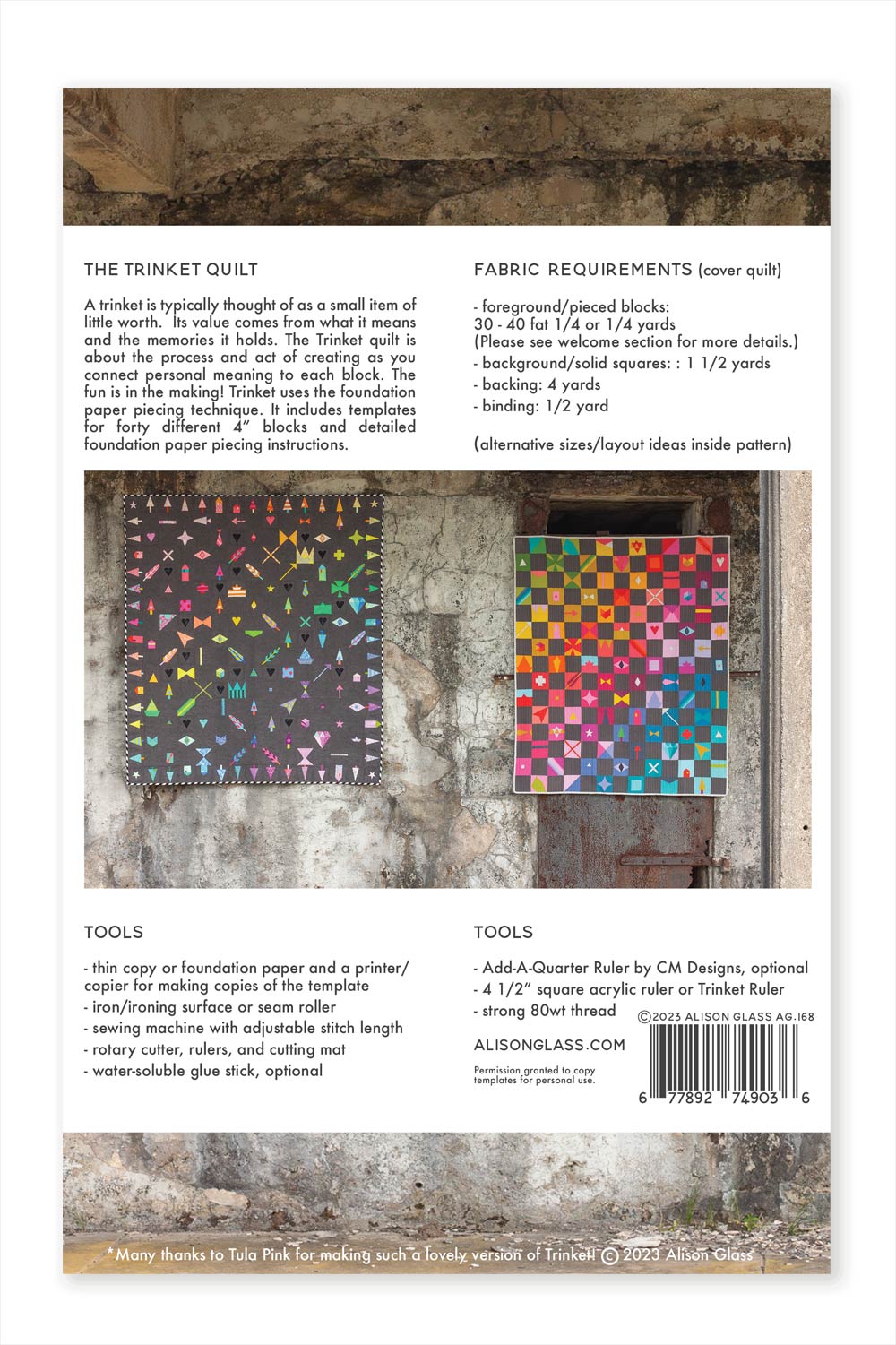trinket 2023 second edition pattern back cover