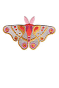 pink and gold moth patch