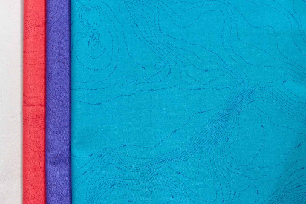 Wildflowers Yardage - Topography in Salmon