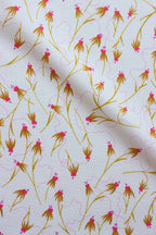 wildflowers coneflower in linen yardage