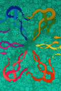 wildflowers hideaway in teal yardage
