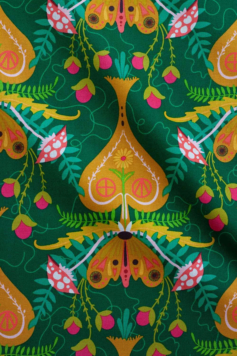 wildflowers spade in emerald yardage