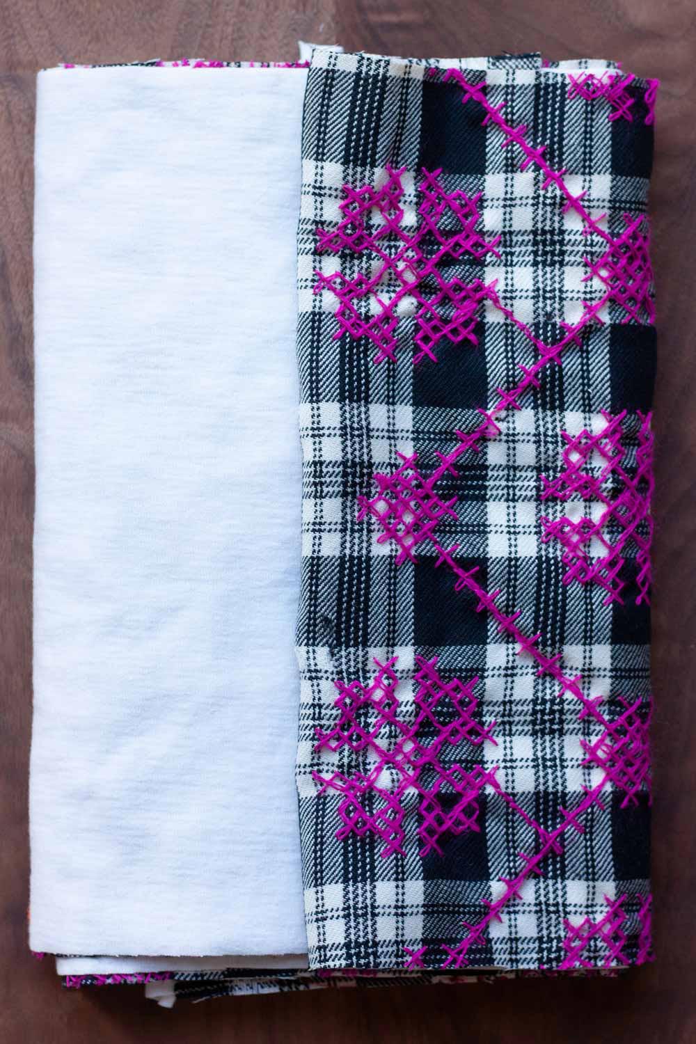 plaid wool scarf kit